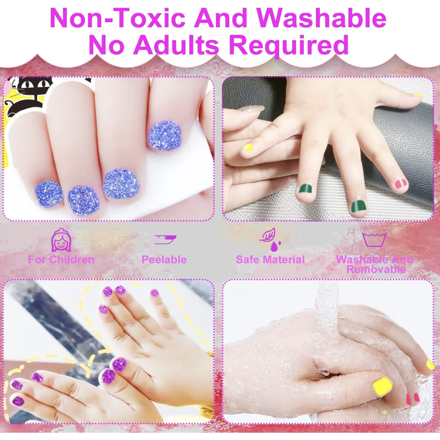 Jucarie Nail Art Studio cu Uscator de Unghii si Accesorii pentru Fetite