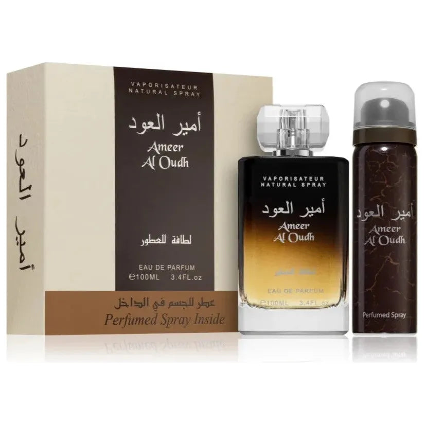 Set Ameer Al Oudh Lattafa 100ml + Deodorant Spray 50ml