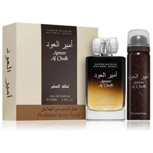 Set Ameer Al Oudh Lattafa 100ml + Deodorant Spray 50ml