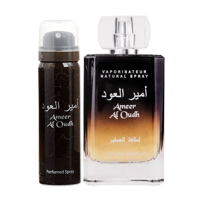 Set Ameer Al Oudh Lattafa 100ml + Deodorant Spray 50ml